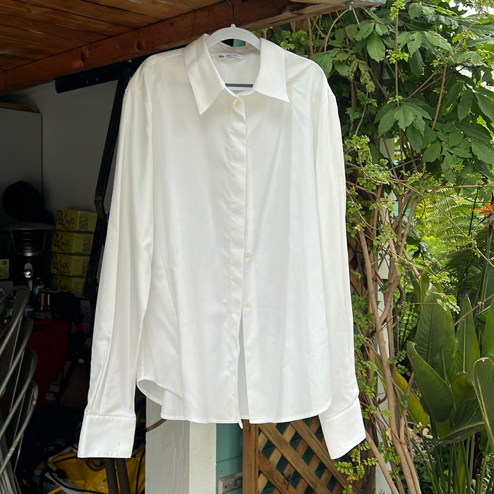 loro piana white button down shirt